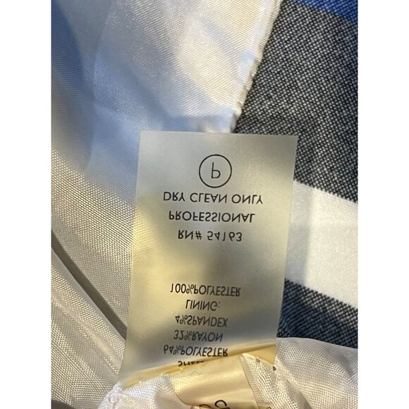 Calvin Klein Striped Sheath Dress Fully Lined Career Blue Gray Size 8P - Picture 8 of 9